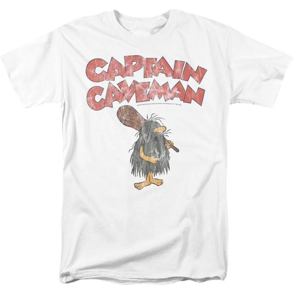 White Captain Caveman Tshirt